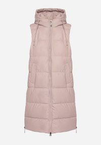 Born2be - Ciemnoróżowa Pikowana Kamizelka z Kapturem i Obustronnym Suwakiem Trilasa. Typ kołnierza: kaptur. Kolor: różowy. Styl: elegancki #7