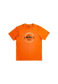 Quiksilver - Koszulka z krótkim rękawem dla Mężczyzn CIRCLE LOGO Brązowy. Kolor: żółty. Materiał: materiał, bawełna. Długość rękawa: krótki rękaw. Długość: krótkie. Wzór: nadruk