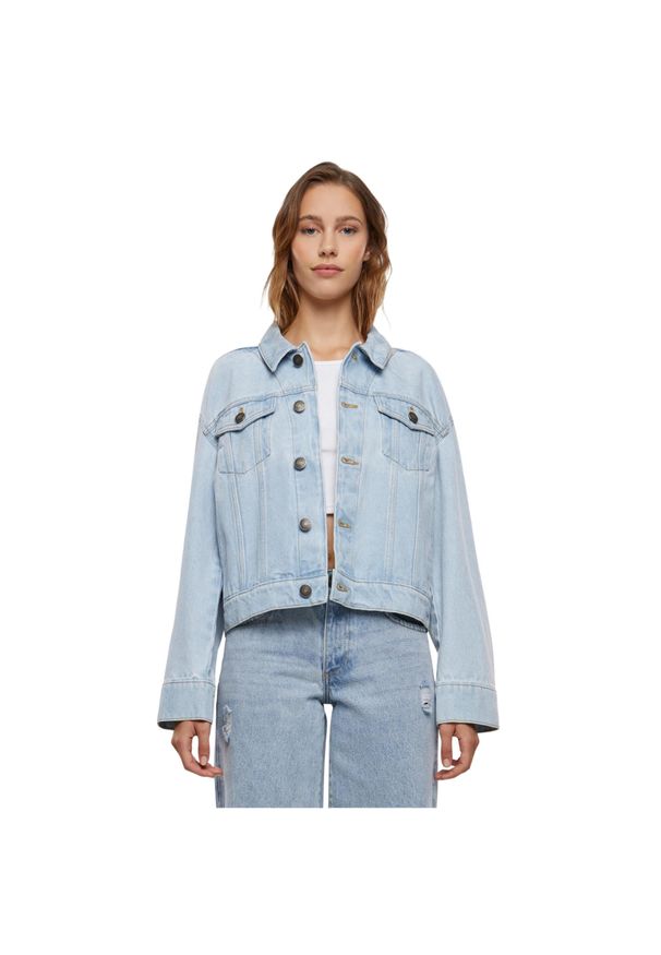 Urban Classics - Damska Kurtka Dżinsowa Oversize Z Lat 80.. Kolor: niebieski. Sezon: lato. Sport: turystyka piesza
