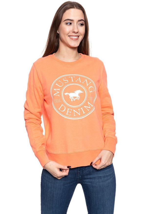 Mustang - BLUZA MUSTANG DAMSKA Bea C Print 1009102 8139. Wzór: nadruk