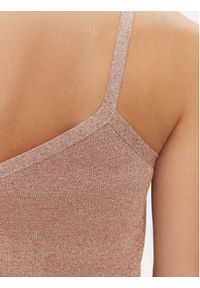Kontatto Sukienka dzianinowa 3M0563C Beżowy Regular Fit. Kolor: beżowy. Materiał: wiskoza #4