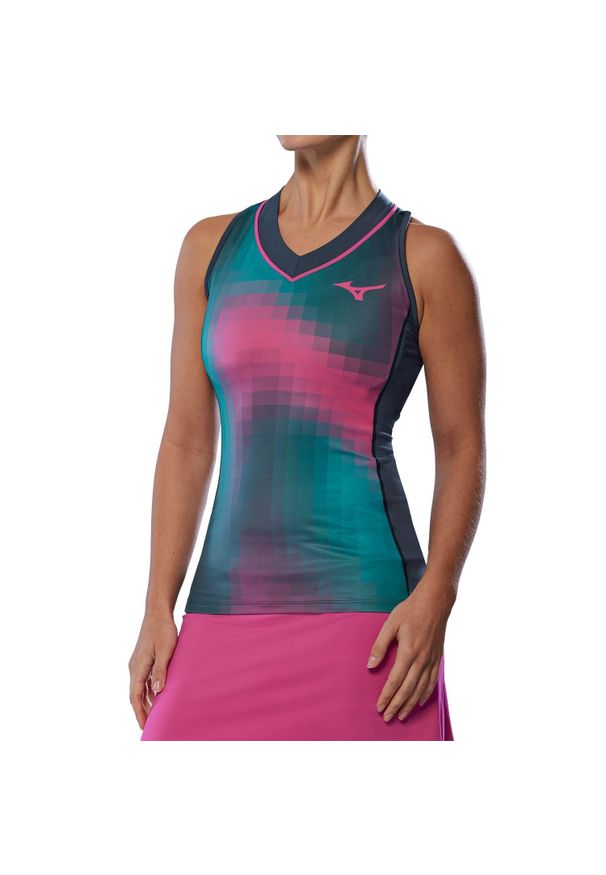 Camiseta Mizuno Frontier Mujer. Kolor: niebieski