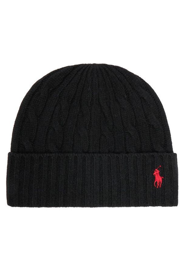 Polo Ralph Lauren Czapka 449959346001 Czarny. Kolor: czarny. Materiał: wełna