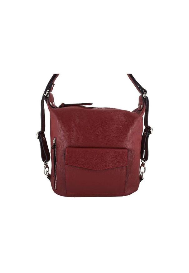 Barberinis - Torebka plecak skórzany 2w1 BARBERINI'S 562-13 czerwony. Kolor: czerwony. Materiał: skórzane
