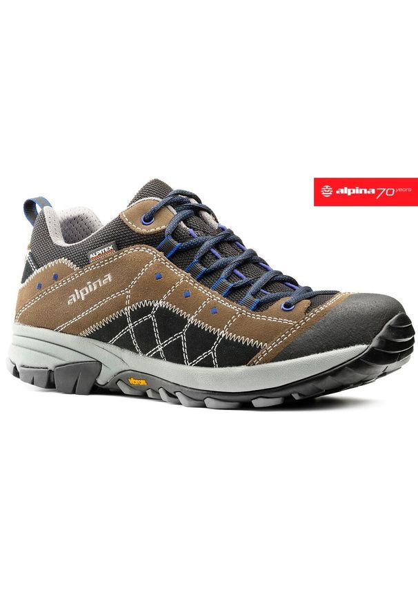 Buty Trekkingowe męskie Alpina Tropez Vibram. Kolor: brązowy. Sport: turystyka piesza
