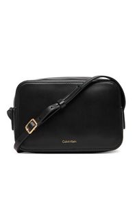 Calvin Klein Torebka Ck Camera Bag LV04F3173G Czarny. Kolor: czarny. Materiał: skórzane