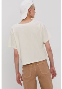 Rip Curl T-shirt damski kolor kremowy. Okazja: na co dzień. Kolor: beżowy. Wzór: nadruk. Styl: casual #4