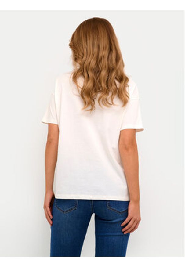 Kaffe T-Shirt Fie 10508888 Écru Oversize. Materiał: bawełna