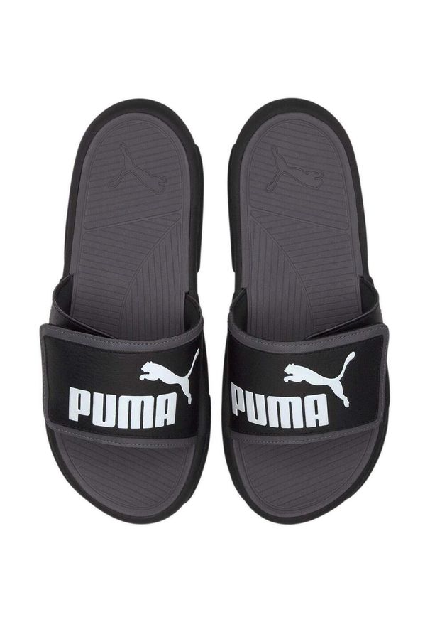 Puma Klapki Royalcat Comfort 37228001. Okazja: na plażę. Kolor: czarny. Materiał: skóra ekologiczna, materiał. Styl: sportowy