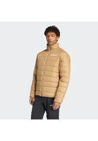 Adidas - Kurtka ocieplana Terrex Multi Essentials. Kolor: brązowy. Materiał: puch. Technologia: ClimaWarm (Adidas). Sport: turystyka piesza