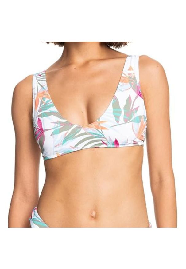 Góra od bikini Roxy Beach Classic. Kolor: biały. Materiał: poliamid, elastan