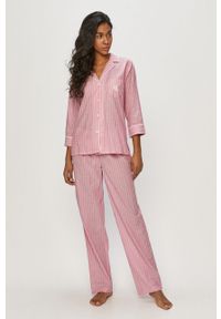 Lauren Ralph Lauren - Piżama. Kolor: różowy. Materiał: tkanina, bawełna, wiskoza #1