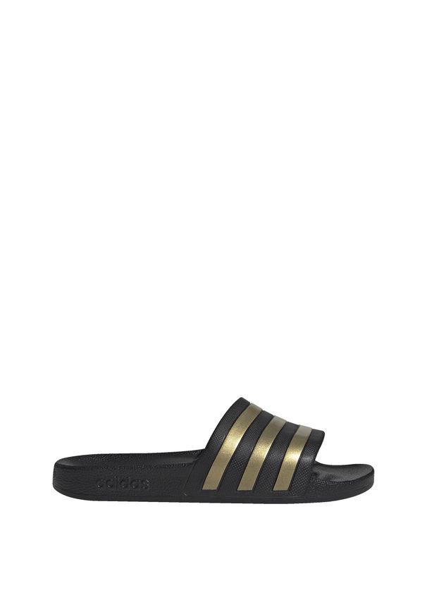 Adidas - Klapki adilette Aqua. Kolor: czarny, żółty, wielokolorowy. Styl: sportowy, elegancki