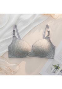 Intica - Biustonosz bezszwowy bez fiszbin codzienny elegancki Sibylle. Kolor: szary. Materiał: materiał, skóra