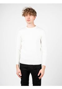 Xagon Man Sweter "C-neck" | A22081 & ELV19 | Mężczyzna | Kremowy. Okazja: na co dzień. Kolor: kremowy. Materiał: akryl, wełna, poliester, nylon. Styl: casual #4