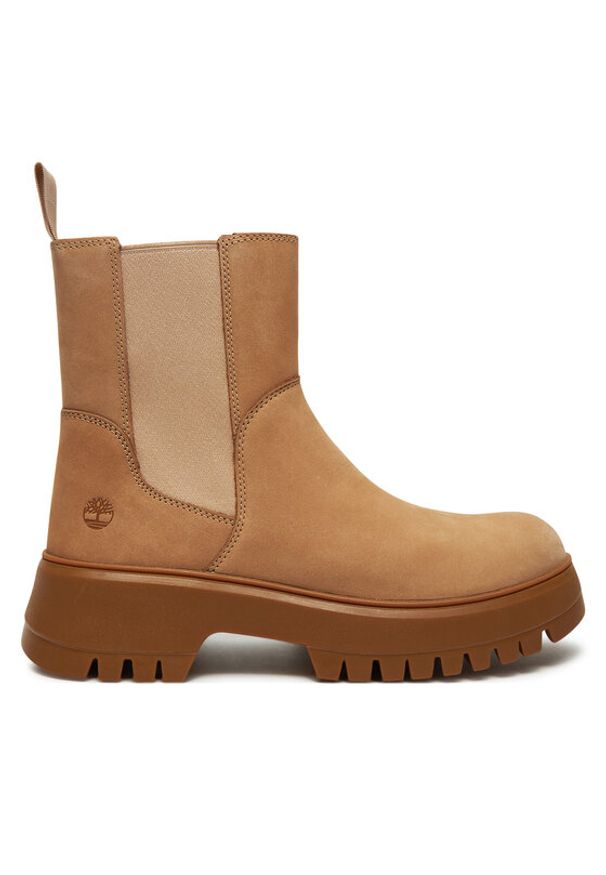 Timberland Sztyblety Mid Pull On Boot TB0A6FCHEN71 Beżowy. Kolor: beżowy. Materiał: nubuk, skóra