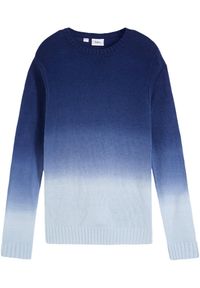 bonprix - Sweter w cieniowanym kolorze. Kolor: niebieski
