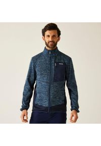 Regatta - Bluza męska rozsuwana Baslinn. Kolor: turkusowy, niebieski, wielokolorowy. Materiał: dzianina, materiał, polar. Wzór: melanż. Sport: turystyka piesza #2