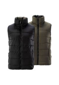 Kamizelka męska dwukolorowa Magnum Recto - czarna/oliwkowa, Rozmiar XL. Kolor: czarny, oliwkowy, wielokolorowy. Materiał: poliester, materiał. Długość rękawa: bez rękawów #1