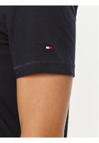 TOMMY HILFIGER - Tommy Hilfiger T-Shirt Script WW0WW42589 Granatowy Regular Fit. Kolor: niebieski. Materiał: bawełna #5