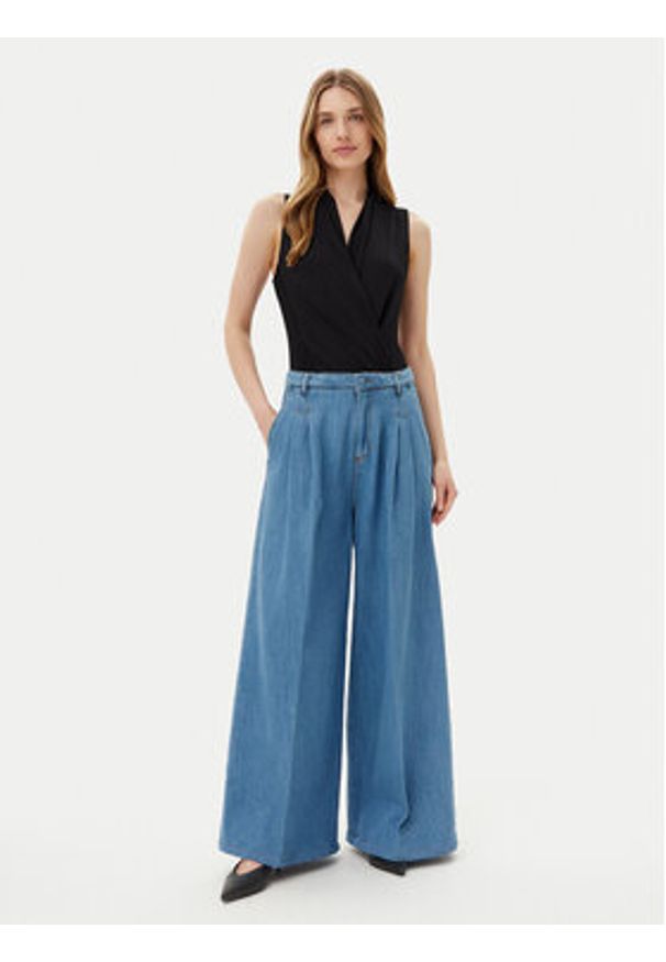 Silvian Heach Jeansy Ignate GPP25392JE Niebieski Wide Leg. Kolor: niebieski