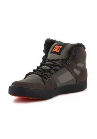 DC Shoes - Buty do chodzenia męskie DC Pure Hightop WC Wnt. Zapięcie: sznurówki. Kolor: wielokolorowy, pomarańczowy, zielony. Materiał: skóra, materiał. Szerokość cholewki: normalna. Sport: turystyka piesza