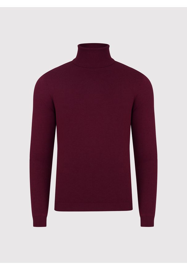 Pako Lorente - PAKO LORENTE - olf męski w bordowym kolorze. Typ kołnierza: golf. Kolor: czerwony, brązowy, niebieski. Materiał: wiskoza, nylon. Sezon: jesień