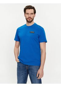 Napapijri T-Shirt Iaato NP0A4HFZ Niebieski Regular Fit. Kolor: niebieski. Materiał: bawełna