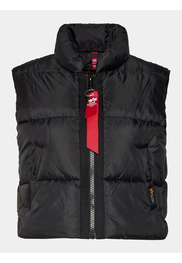 Alpha Industries Bezrękawnik Puffer Vest Cropped 138007 Czarny Regular Fit. Kolor: czarny. Długość rękawa: bez rękawów