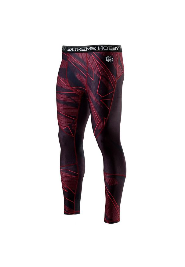 Legginsy do MMA męskie EXTREME HOBBY Shadow termoaktywne. Kolor: czerwony, brązowy, wielokolorowy. Materiał: elastan, poliester