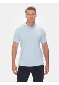 Pierre Cardin Polo C5 21374.2112 Błękitny Regular Fit. Typ kołnierza: polo. Kolor: niebieski. Materiał: bawełna