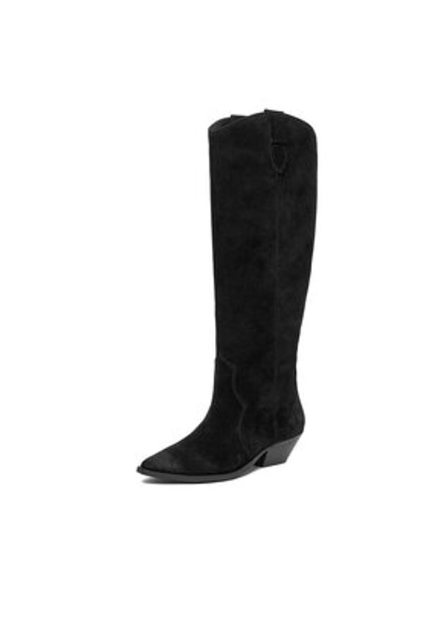 Badura Kowbojki EO-V365-206 Czarny. Kolor: czarny. Materiał: skóra, zamsz