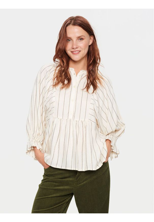 Saint Tropez Koszula 30512803 Biały Loose Fit. Kolor: biały. Materiał: wiskoza