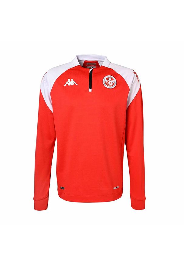 Kappa - Treningowy top Tunisie Ablas Pro 7 2024. Kolor: wielokolorowy, biały, czerwony. Sport: piłka nożna