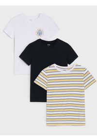 Sinsay - Koszulki 3 pack - biały. Kolor: biały
