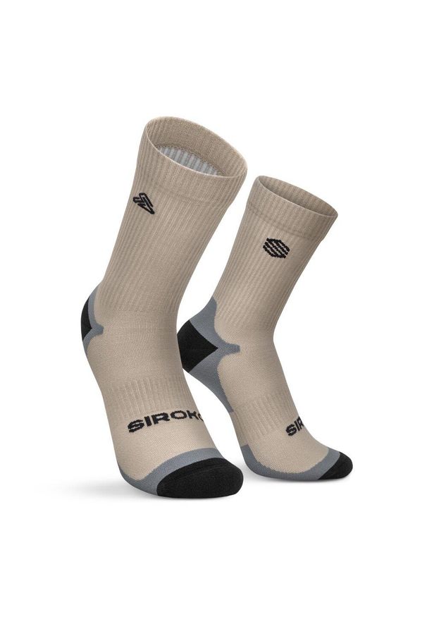 SIROKO - Długie skarpety turystyczno-trekkingowe unisex Addo. Kolor: brązowy. Materiał: materiał. Sport: turystyka piesza