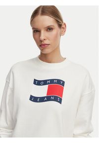 Tommy Jeans Bluza Wavy Flag DW0DW22742 Biały Boxy Fit. Kolor: biały. Materiał: bawełna #5