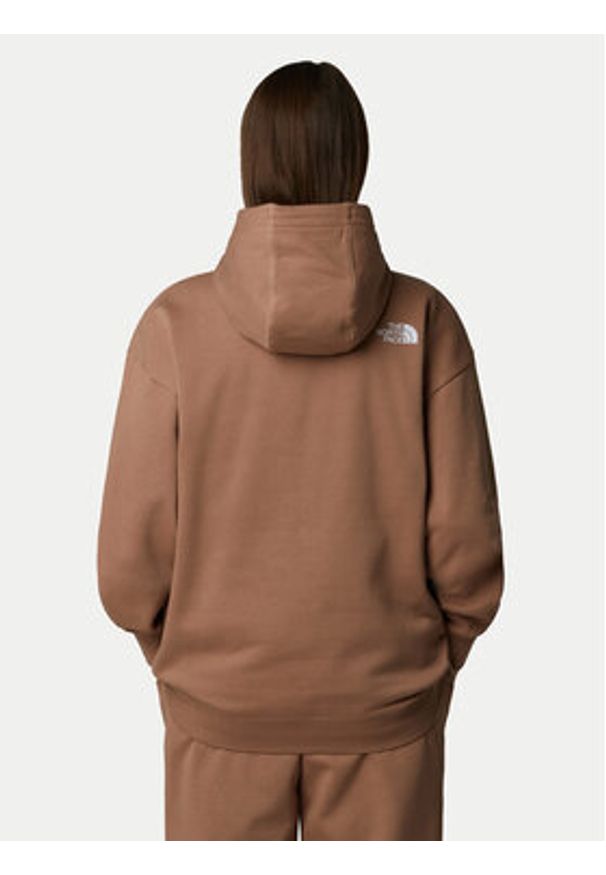 The North Face Bluza Essential NF0A89EN Brązowy Oversize. Kolor: brązowy. Materiał: syntetyk