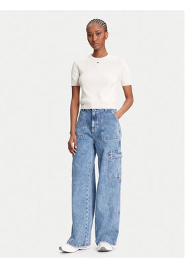 Tommy Jeans Jeansy Claire DW0DW20479 Niebieski Wide Leg. Kolor: niebieski