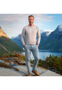 Bawełniane Spodnie Chinos, Regular - Pako Jeans - Niebieskie. Okazja: na spotkanie biznesowe, do pracy. Kolor: niebieski. Materiał: elastan, bawełna. Styl: klasyczny, biznesowy #6