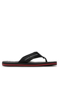 TOMMY HILFIGER - Tommy Hilfiger Japonki Massage Footbed FM0FM04474 Czarny. Kolor: czarny. Materiał: materiał #6
