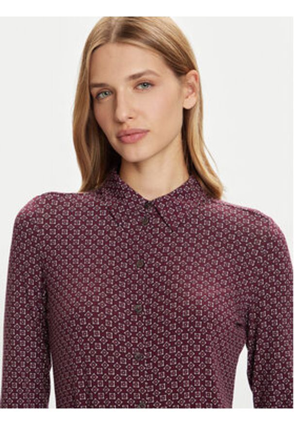 Marc O'Polo Koszula 508 2264 52319 Bordowy Regular Fit. Typ kołnierza: polo. Kolor: czerwony. Materiał: wiskoza