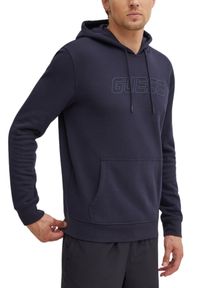 Guess - GUESS Granatowa bluza męska Aldwin, Rozmiar L. Typ kołnierza: kaptur. Kolor: niebieski #3