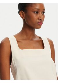 Marella Top Terni 2513161055 Écru Regular Fit. Materiał: wiskoza, len