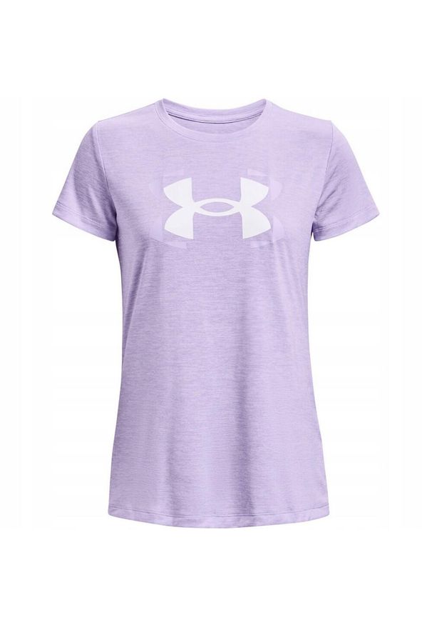 Under Armour - Damska Koszulka Z Krótkim Rękawem Z Grafiką Tech Twist. Kolor: fioletowy. Długość rękawa: krótki rękaw. Długość: krótkie