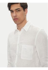 BOSS Koszula 50537381 Biały Regular Fit. Kolor: biały. Materiał: len