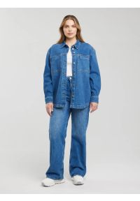 Big-Star - Koszula damska jeansowa niebieska Brenda 474. Okazja: na co dzień. Kolor: niebieski. Materiał: jeans. Styl: klasyczny, casual #6