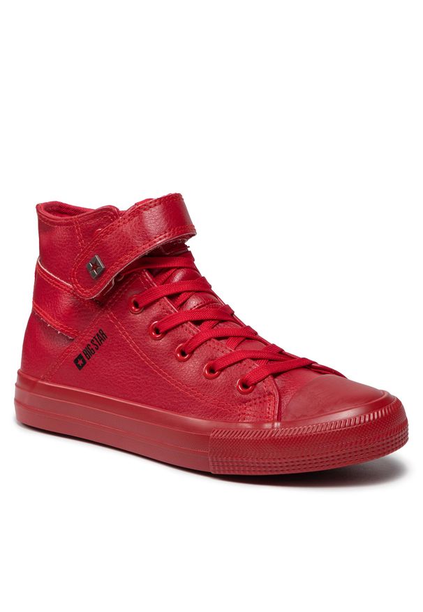 BIG STAR SHOES - Trampki Big Star Shoes V274529 Red. Kolor: czerwony. Materiał: skóra