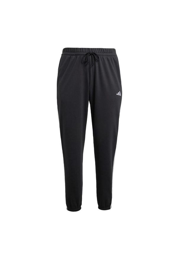 Adidas - Spodnie Essentials 3-Stripes French Terry Cuffed. Kolor: czarny, biały, wielokolorowy. Materiał: materiał. Sport: fitness