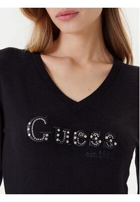 Guess Sweter W5YR24 Z2NQ2 Czarny Regular Fit. Kolor: czarny. Materiał: wiskoza #3